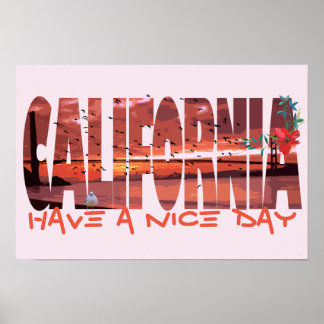 Poster Californie - Bonne Journée