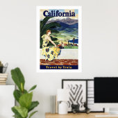 Poster Californie cet été (Bureau à domicile)