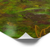 Poster Californie Côte Abstraite peinture paysage (Coin)