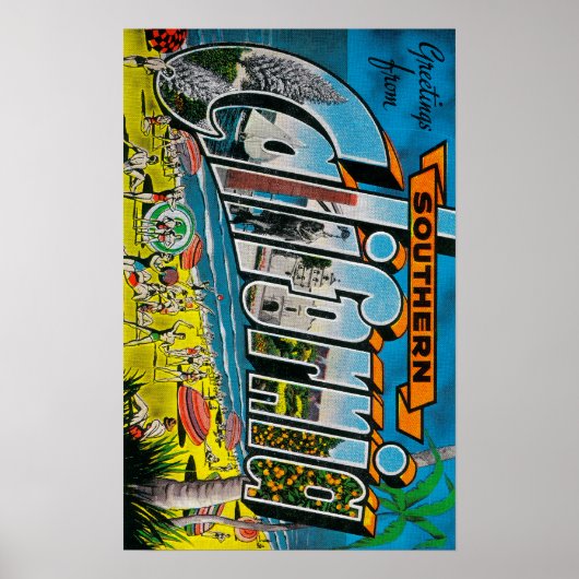 Poster Californie du Sud - Scènes de grandes lettres (Devant)