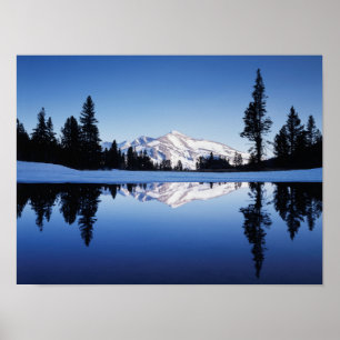 Poster Californie, Montagnes de la Sierra Nevada, Yosemit