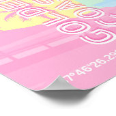 Poster Californie, Plage, Travel Art, Preppy (Coin)