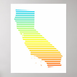 Poster californie refroidissement fondre