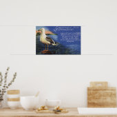 Poster Californie - Salutations de, Poème Seagull (Cuisine)