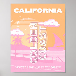 Poster Californie, Travel Art, Preppy, Preppy Travel