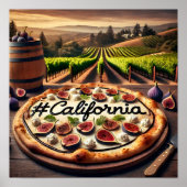 Poster Californie Vineyard Fig Pizza (Devant)