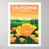 Poster Californie vintage (Devant)