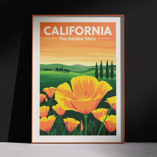 Poster Californie vintage