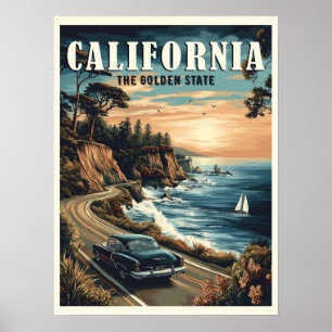 Poster Californie Vintage