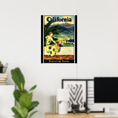Poster Californie Voyage en train vintage (Bureau à domicile)