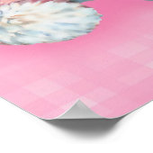 Poster Câlins d'ours en peluche bébé rose imprimé (Coin)