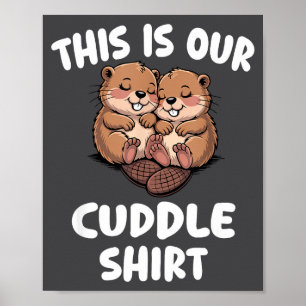 Poster Câlins Mignons Pour Couples Drôle Romantique