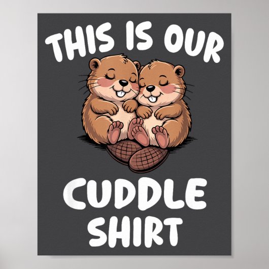Poster Câlins Mignons Pour Couples Drôle Romantique (Devant)