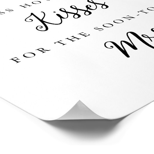 Poster CALLA Bee Devine Combien De Baisers Fête des marié (Coin)