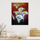 Poster Calla Blanche Lit Des Fleurs De Coupe Artistique S (Cuisine)