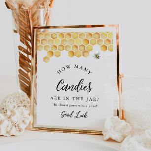 Poster CALLA Combien de bonbons dans Jar Baby shower jeu