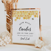 Poster CALLA Combien de bonbons dans Jar Baby shower jeu