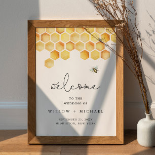 Poster CALLA Honey Bee Mariage Bienvenue