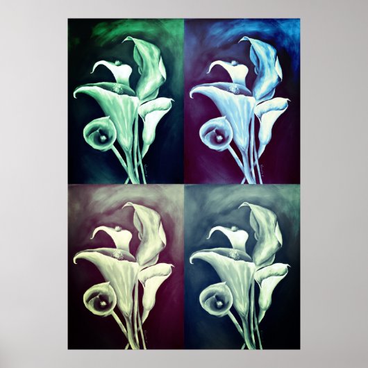 Poster Calla Lilly - Motif rétro (Devant)