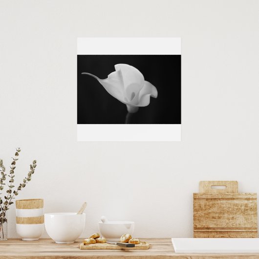 Poster Calla Lilly noir et blanc (Cuisine)