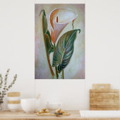 Poster Calla Lily Beau Art Botanique (Cuisine)