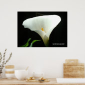 Poster Calla Lily en noir (Cuisine)