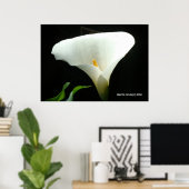 Poster Calla Lily en noir (Bureau à domicile)