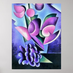 Poster Calla Lily Purple Sensation Art Abstrait