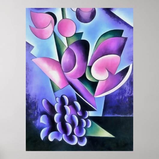 Poster Calla Lily Purple Sensation Art Abstrait (Devant)