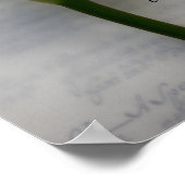 Poster Calla lily sur le panneau d'écriture manuscrite (Coin)