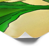 Poster Calla Se Lie Contre Un Ombre Vert (Coin)