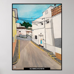 Poster Calle Cabanilles Peinture d'Alfred Fox