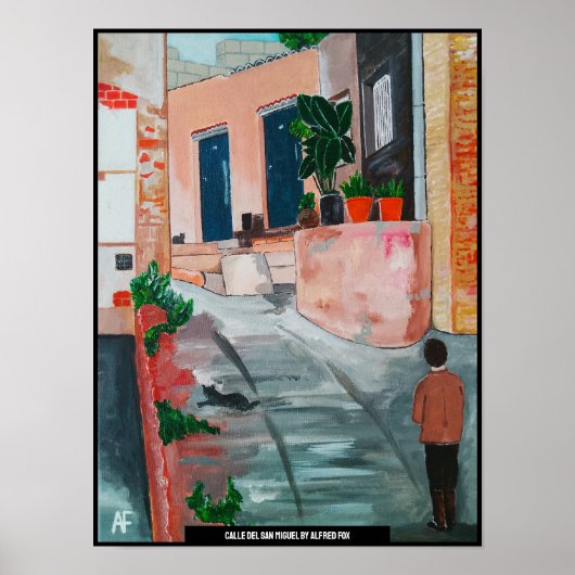 Poster Calle Del San Miguel Peinture d'Alfred Fox (Devant)
