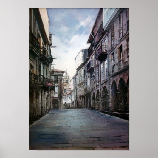 Poster Calle del Villar (Saint Jacques de Compostelle) (Devant)