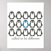 Poster Called To Be Different Christian Penguin Faith Ins (Devant)