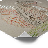 Poster Calligramme de portrait d'écureuil (Coin)