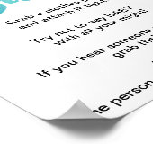 Poster Calligraphie aquarelle ne pas dire signe bébé (Coin)