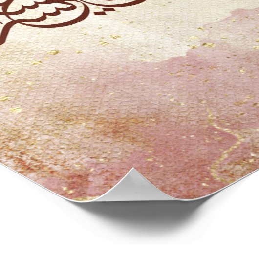 Poster Calligraphie arabe En vérité avec chaque épreuve v (Coin)