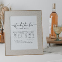 Calligraphie Bow Bow Boissons Stock The Bar Raffle