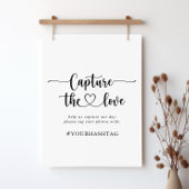 Poster Calligraphie Capture du hashtag Amour