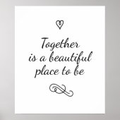 Poster Calligraphie d'amour romantique Ensemble Mariage (Devant)