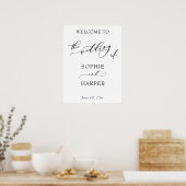 Poster Calligraphie De Luxe Simple Le Mariage Des Signes (Cuisine)