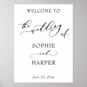 Poster Calligraphie De Luxe Simple Le Mariage Des Signes