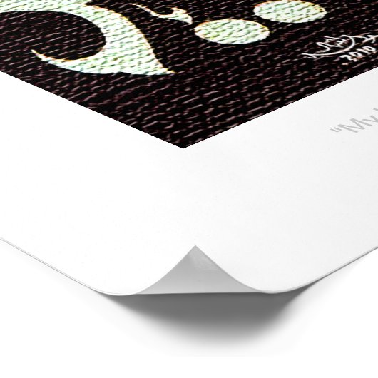 Poster calligraphie de rabbin inni lima anzalta (Coin)