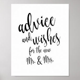 Poster Calligraphie de vœux et de conseils 8x10 Panneau d