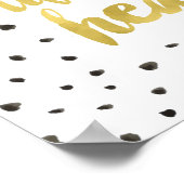 Poster Calligraphie d'or Citation inspirée (Coin)