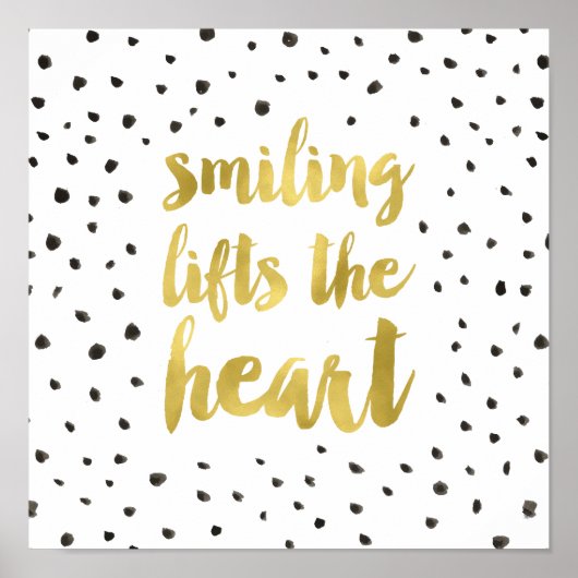 Poster Calligraphie d'or Citation inspirée (Devant)