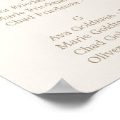 Poster Calligraphie d'or romantique | Carte des sièges en (Coin)