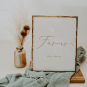 Poster Calligraphie dorée délicate | Faveurs de mariage c