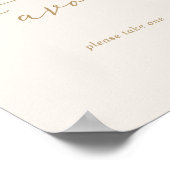 Poster Calligraphie dorée délicate | Faveurs de mariage c (Coin)